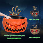 Spooky Snackschale – Kürbis mit Skelettarm und Bewegungssensor