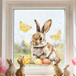 Colorful Window Decoration for Easter | Cheerful Bunnies & Eggs