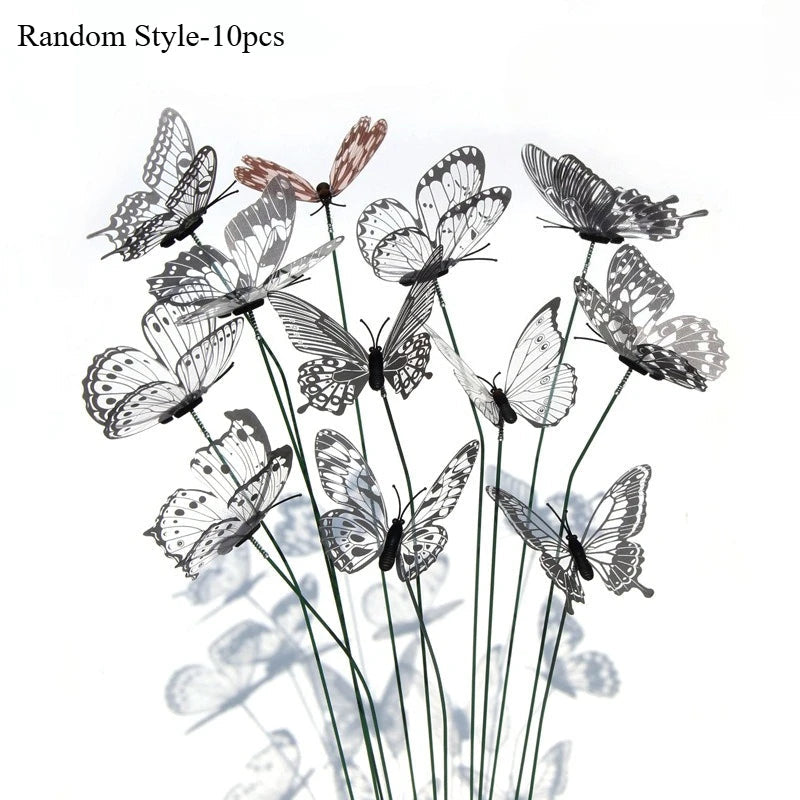 Vibrant Butterfly Garden Stakes Set – 10 Pieces for Your Decoration