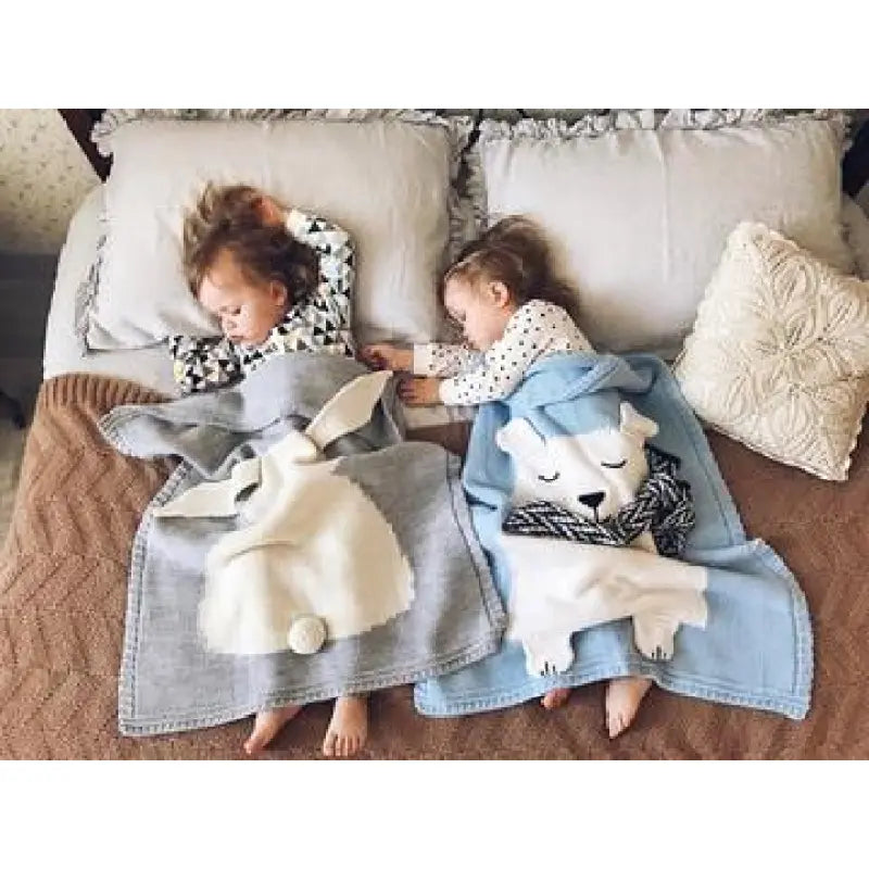 Kuschelige Babydecke mit Tiermuster – 3D-Design für Kinder