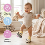 Bequeme Baby-Socken mit rutschfester Sohle – Warm und kuschelig