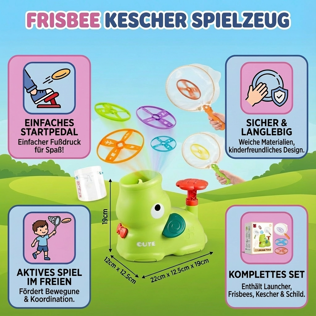 Kescher Spielzeug für Frisbee-Wurfspiel