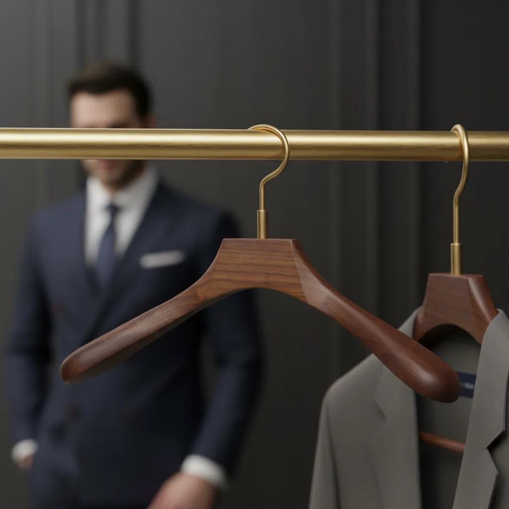 Luxury Wooden Hangers with Non-Slip Design (4 Pack)
