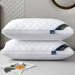 Deluxe Sleep Comfort - Set of 2 Hypoallergenic 3D Pillows for Optimal Neck Support