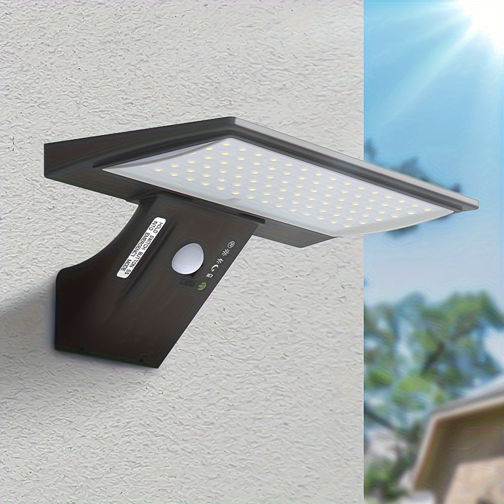 Solarbetriebene LED-Wandleuchte mit Bewegungsmelder und Fernbedienung