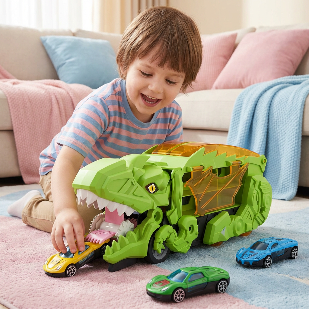 Spielzeugtruck für Dinosaurierautos