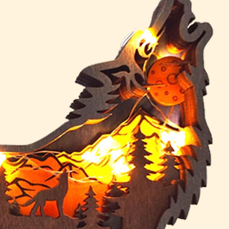 3D Hohles Holz Ornament Waldtier