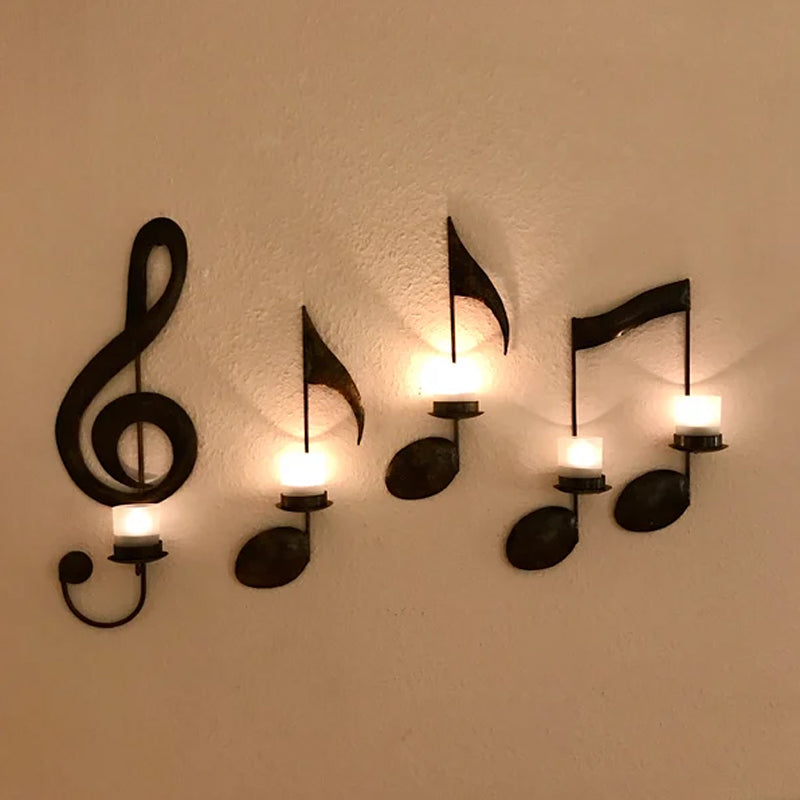 Wandlicht mit schwarzer Musiknote