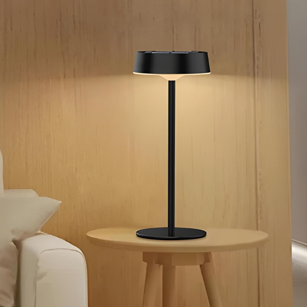 Cordless Solar Table Lamp with Dimmer and 3 Light Colors