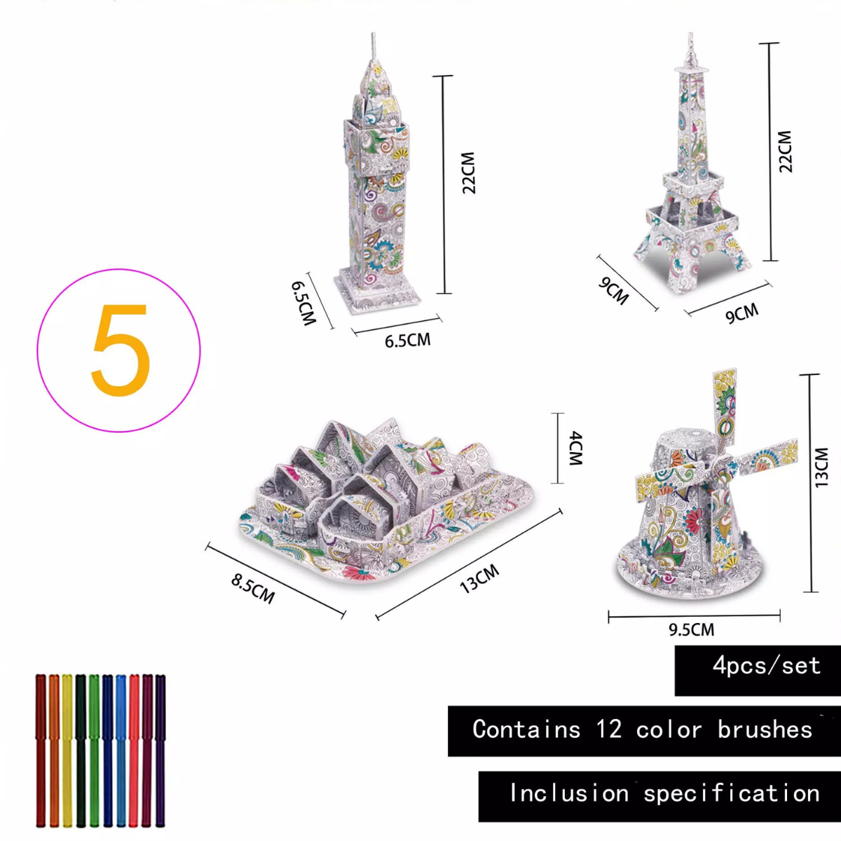 3D-Puzzle zur Selbstgestaltung - Skulpturen-Set (2+1 Gratis)