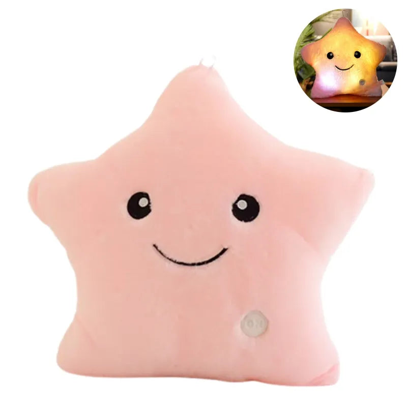 Kuschelkissen für Kinder mit leuchtenden LED-Sternen