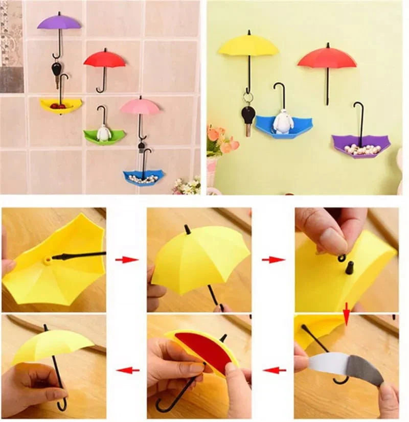 3er Set Regenschirmhaken