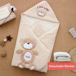 Einschlagdecke für Babys mit Kapuze – Kuscheliger Schlafsack für Neugeborene
