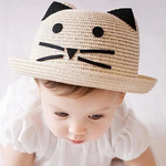 Sommerlicher Kinderhut mit Katzenohren – Sonnenhut für Babys