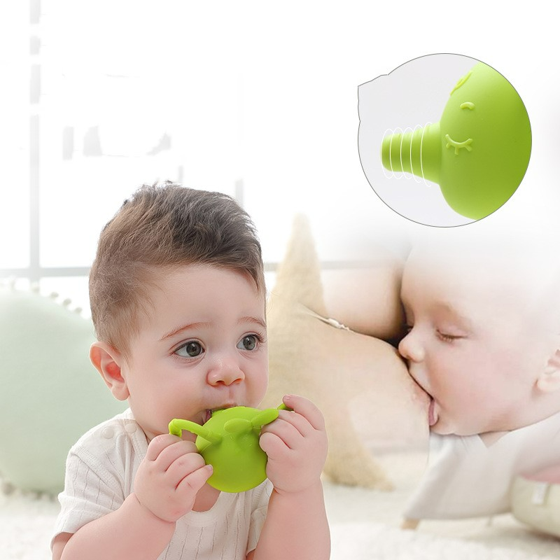 Baby Beißspielzeug aus Silikon im Elefantenmotiv