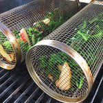 Edelstahl Grillkorb mit Rollen für BBQ