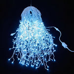 Frostlichter 50m LED Eiszapfen-Lichterkette | IP44 Wetterfest | 36V Niederspannung | Über 500 LEDs | Wunderschöner Wasserfall-Effekt | Warmweiß