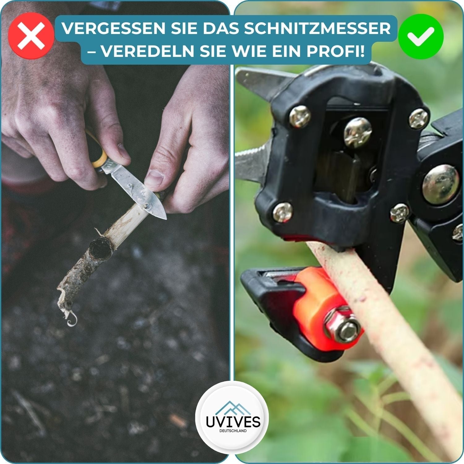 GardenMaster - 2-in-1 Grafting and Pruning Shears for Plants