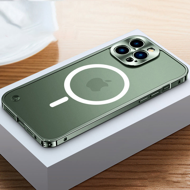Stilvolles Magnetisches Handyhülle für iPhone mit Metallrahmen