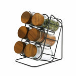Elegantes 6-teiliges Gewürzglas-Set mit schrägem Ständer