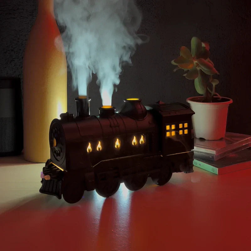 Nostalgischer Luftbefeuchter im Lokomotivdesign