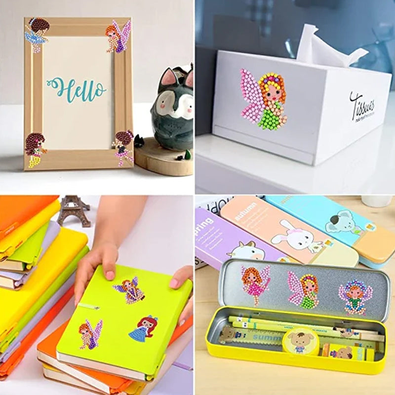 Set mit kreativen Diamant-Mosaik Aufklebern