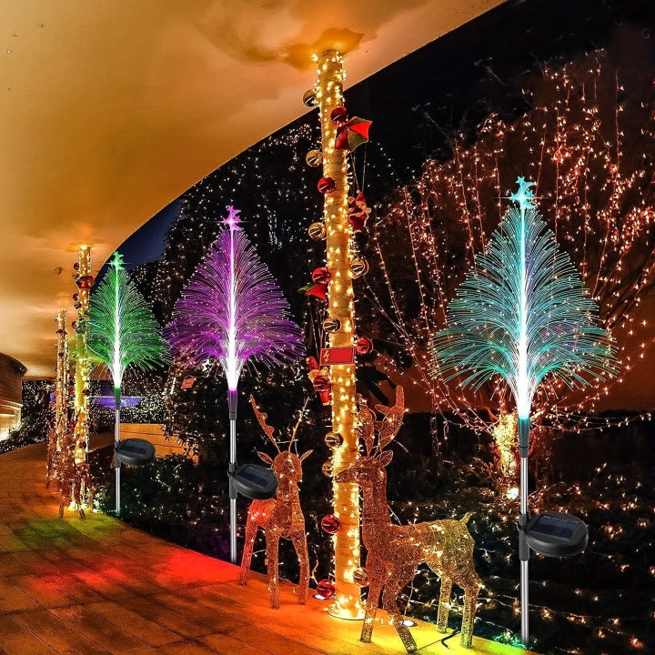 Lichtgarten Solarset – 3 Solarbetriebene LED Gartenlichter mit Farbwechsel