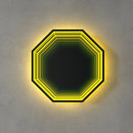 Elegant 3D Mirror with Color-Changing Lighting