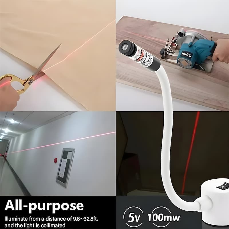 Präziser Nählaser mit Magnetbasis und LED-Beleuchtung