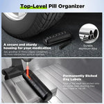 Wasserdichter Aluminium Pillenorganisator mit 7 Fächern – MediSafe Wochenbox