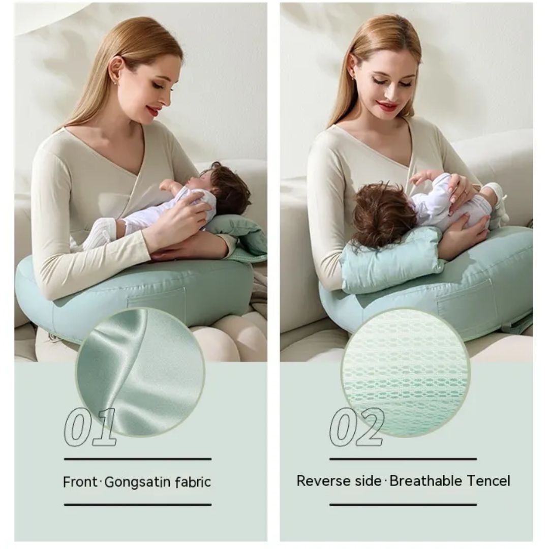 Ergonomisches Stillkissen mit Rückenstütze für bequemes Füttern