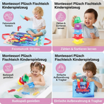 Kinderspielzeug Fischteich aus Plüsch im Montessori-Stil