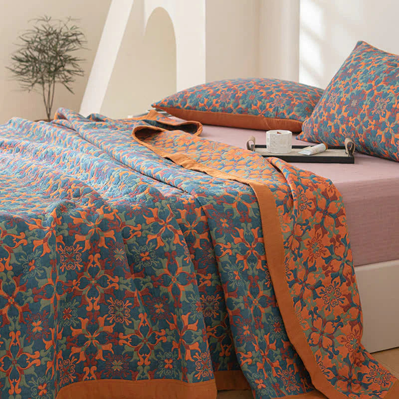 Six-Layer Cotton Blanket in Blue – Stylish Warmth for Your Home