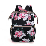 Wickeltasche mit Blumenmuster – Faltbares Moskitonetz für Mütter