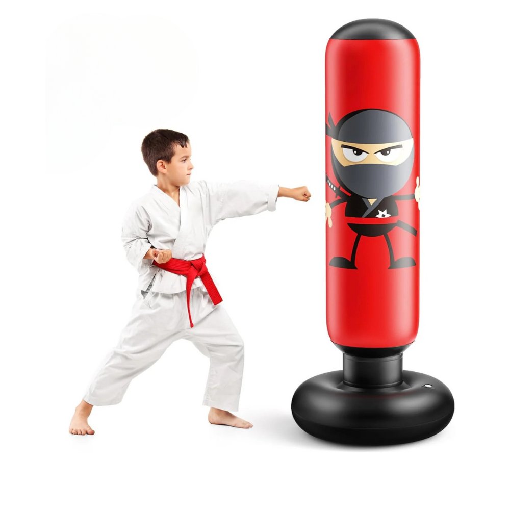Freistehender Boxsack PowerPunch – Sicherer aufblasbarer Boxsack für Kinder 2–15 Jahre