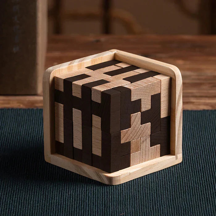 Holzpuzzle 3D - Rätselspiel für Denksportfreunde