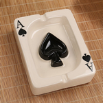 Stylish Ceramic Ashtray with Heart Motif – Square Decor for Home and Office