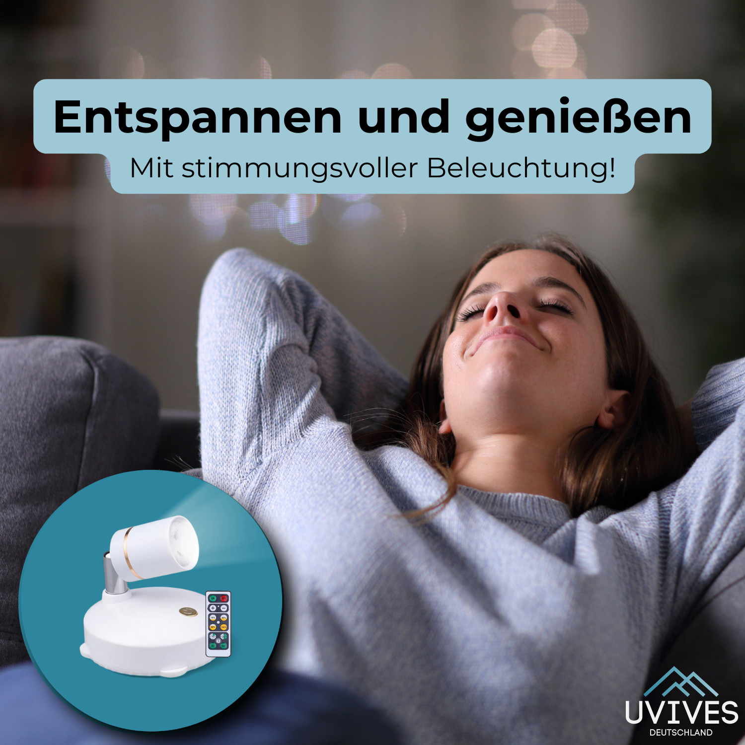Kabelloses LED Licht – Dimmbar mit Fernbedienung