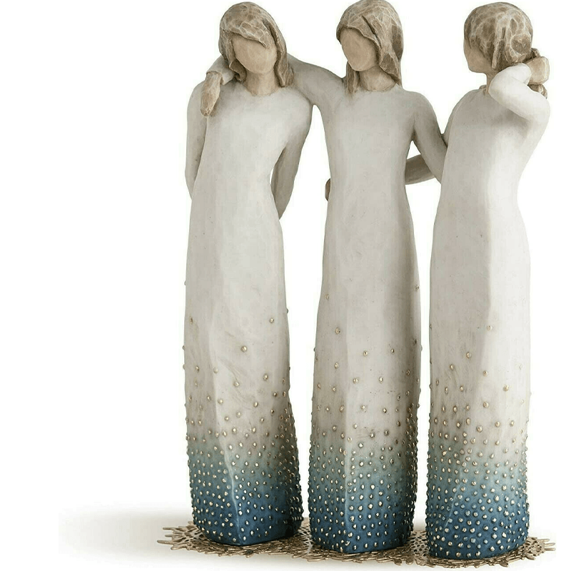Verbundenheit in Kunst: Resinfigur Drei Frauen