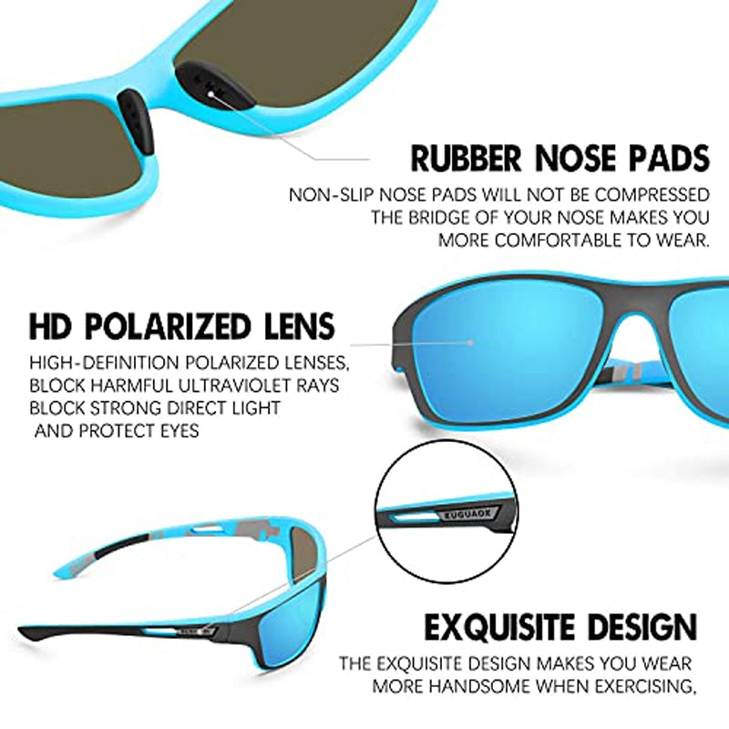 Sportliche Sonnenbrille mit UV400 Schutz und Polarisation
