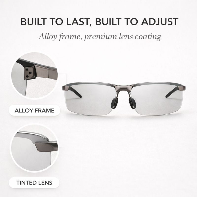 Fotoanpassende Sonnenbrille mit UV400-Schutz