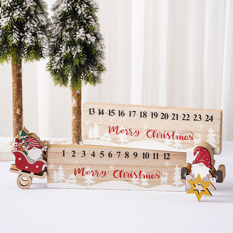 Holzspielzeug Weihnachts-Mobile mit Santa Claus Kalender Ornament