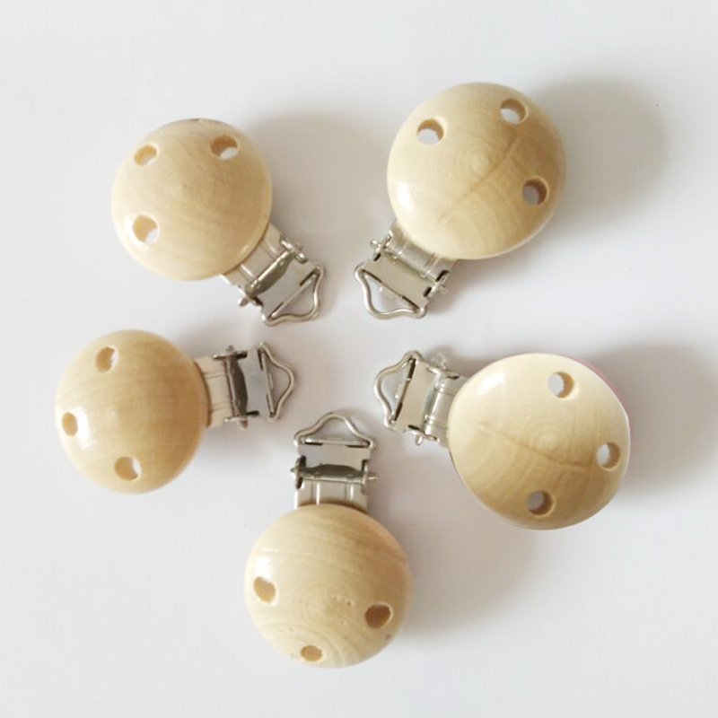 DIY Babyaccessoires Holzclip mit Metallverschluss für Babyausstattung