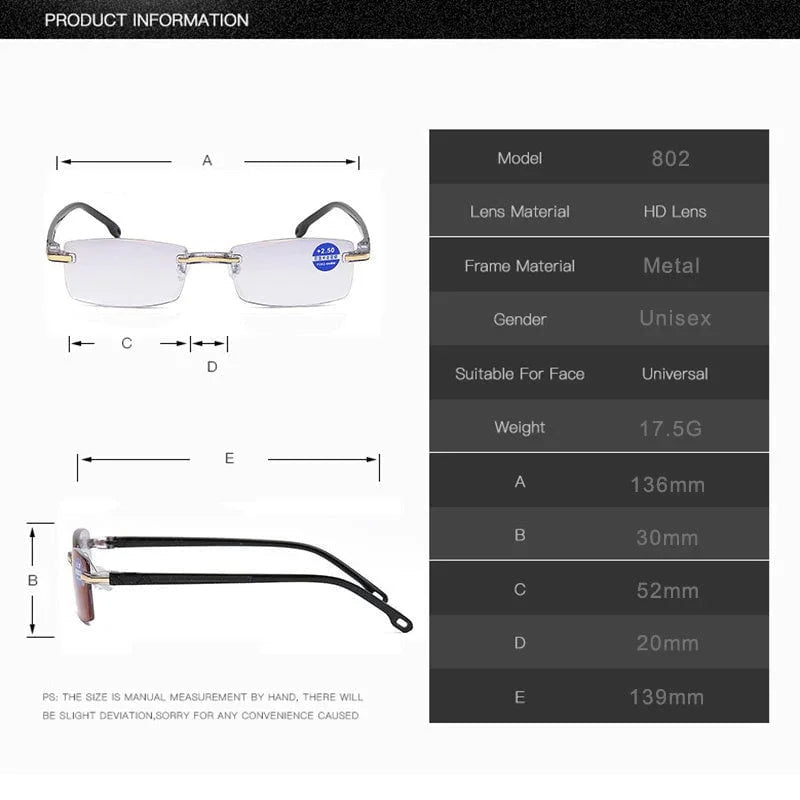Lichtblick | Fortschrittliche Lesebrille mit hohem Härtegrad und blauem Lichtfilter