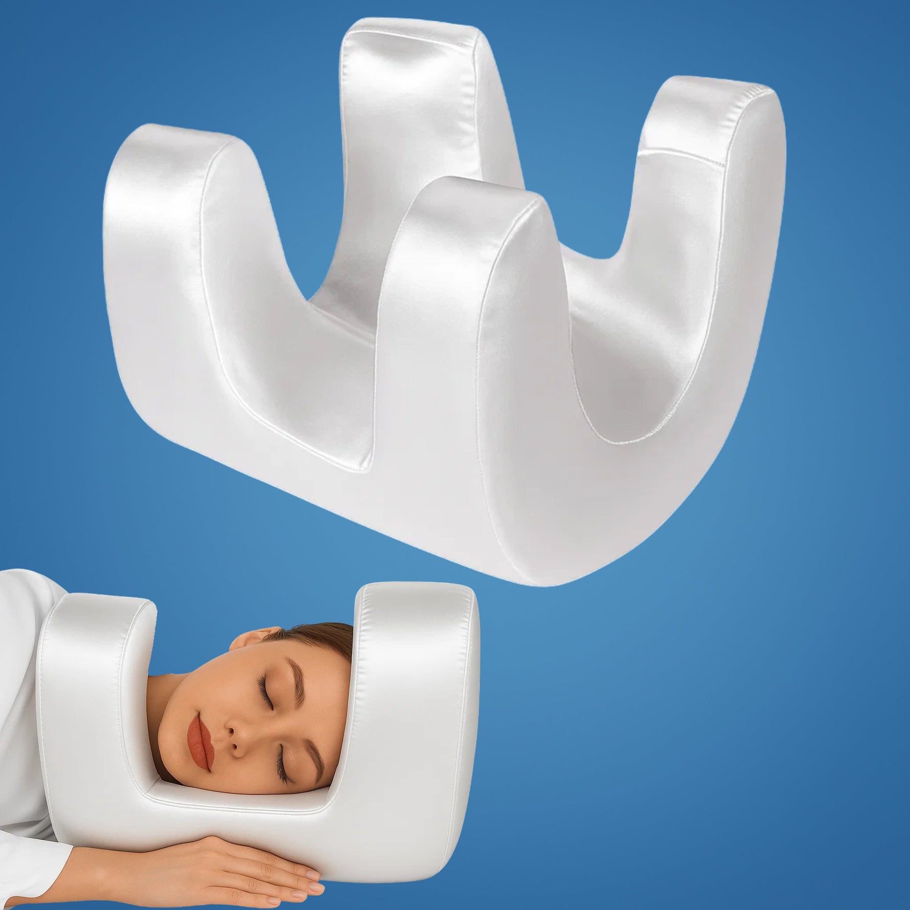 Ergonomisches Konturpillow für Schönheit – Kühle Memory-Schaum – Anti-Falten – Unterstützung für Hautpflege – Für Seiten- und Rückenschläfer