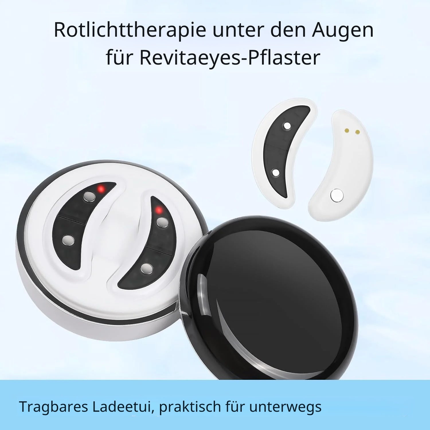 Effektives Gerät gegen dunkle Ringe und Schwellungen mit rotem Licht