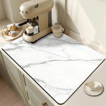 Elegante Geschirr Abtropfmatte mit Marmor-Design