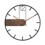 Elegante Wand-Uhr aus Stahl und Nussbaum – Geräuschloses Design für Zuhause und Büro
