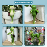 Verspielte Froschfigur für Blumentöpfe und Garten