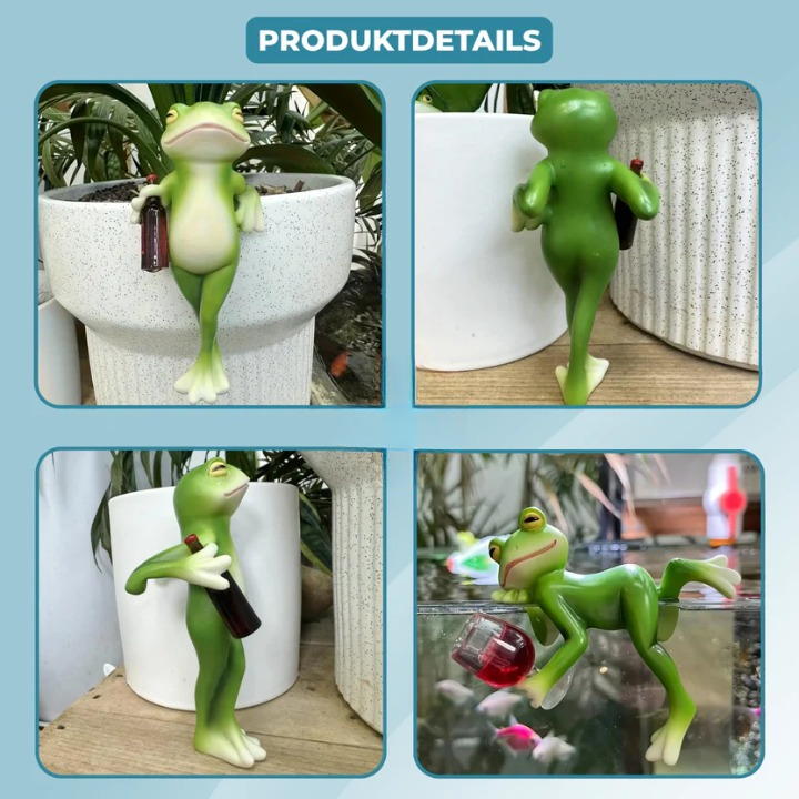 Verspielte Froschfigur für Blumentöpfe und Garten